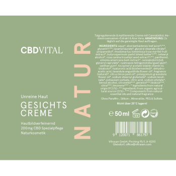 CBD-Vital CBD Gesichtscreme Unreine Haut