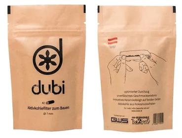 dubi - Super-Durchzug Aktivkohlefilter, Packung mit 42 Stück, 7mm Ø