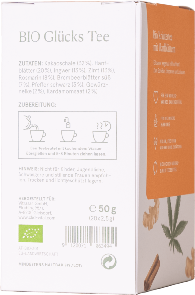 CBD-Vital BIO Glücks Tee (20 Teebeutel)