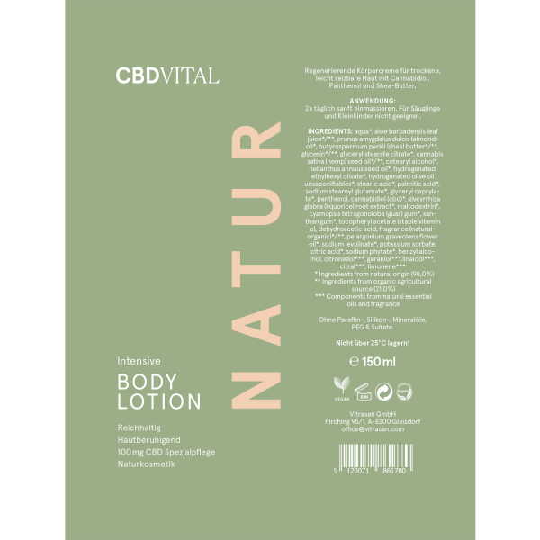 CBD Bodylotion plus Reichhaltige Körperlotion mit CBD