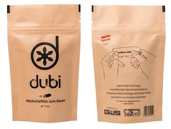 dubi - Super-Durchzug Aktivkohlefilter, Packung mit 42 Stück, 7mm Ø